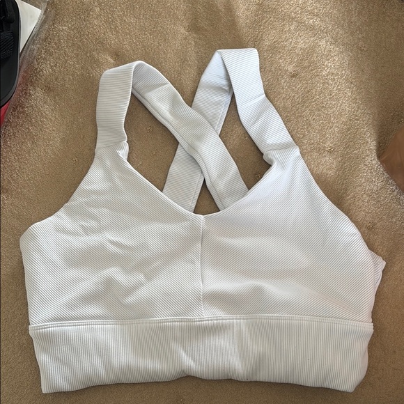ALO Yoga Other - ALO Yoga White Cross-Back Sports Bra